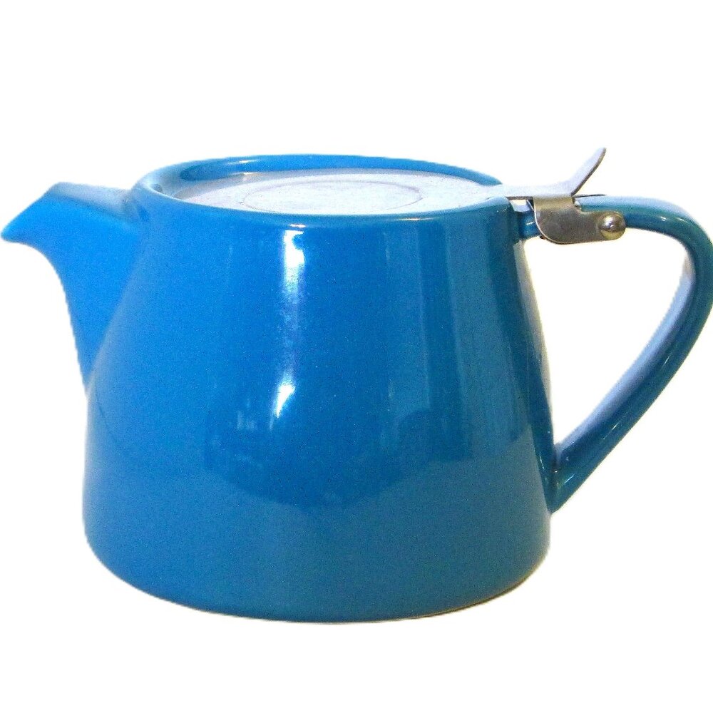 NWOT Hampstead Carribbean blue teapot w/stainless steel infuser, ceramic 400ml